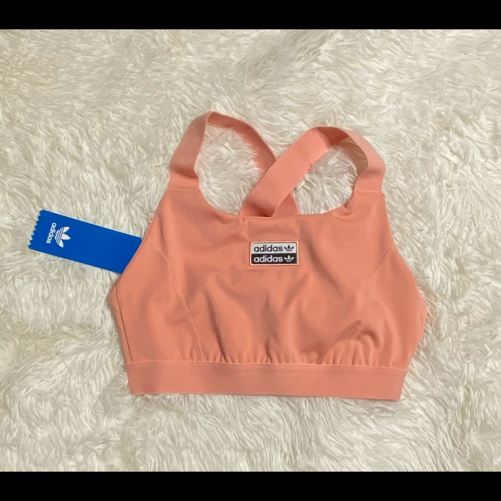 New adidas pink bra top XS